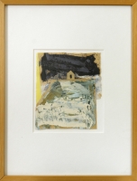 14 x 17,5 cm Collage,Öl auf Papier, 1992, signiert