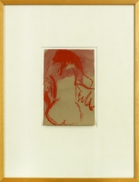 11,2 x 17 cm,Aquarell,Ölkreide auf Papier