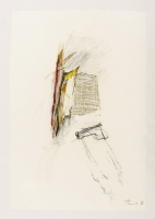 1988, Kohle, Ölkreide auf Papier, 47 x 66 cm 