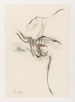 1986 Kohle, Buntstift auf Papier, 46 x 65 cm