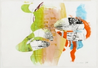 1998, Collage Gouache, Tusche auf Papier, 35 x 50,5 cm 
