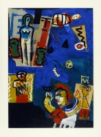 1992, Collage, Acryl, Ölkreide, 96 x 68 cm 