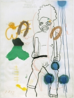 1997, Mischtechnik, handgeschöpftes Papier, 180 x 140 cm 